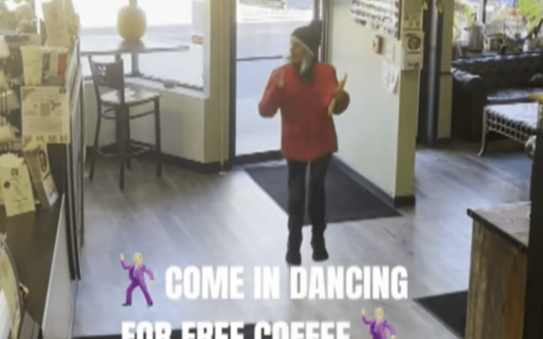 A little dance. A free coffee. 7 million views.