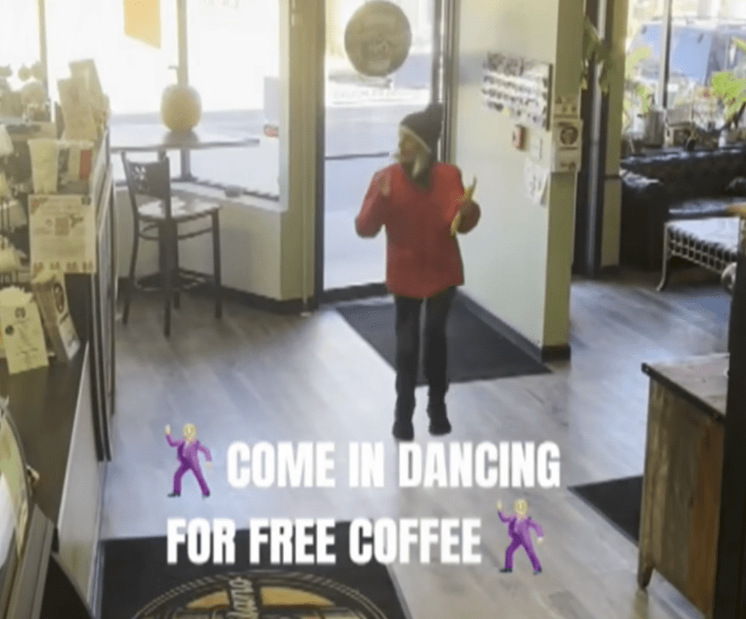 A little dance. A free coffee. 7 million views.